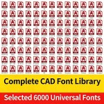 6000 CAD Font Pack