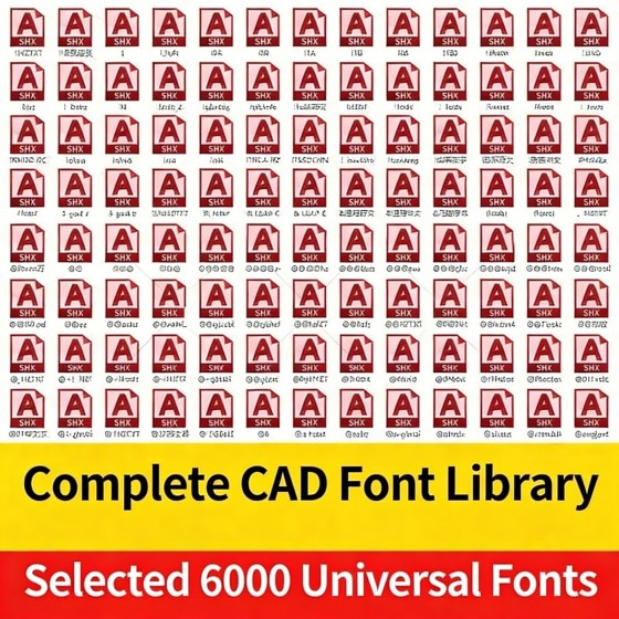6000 CAD Font Pack