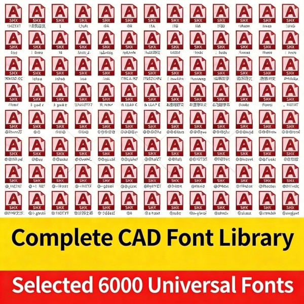 6000 CAD Font Pack