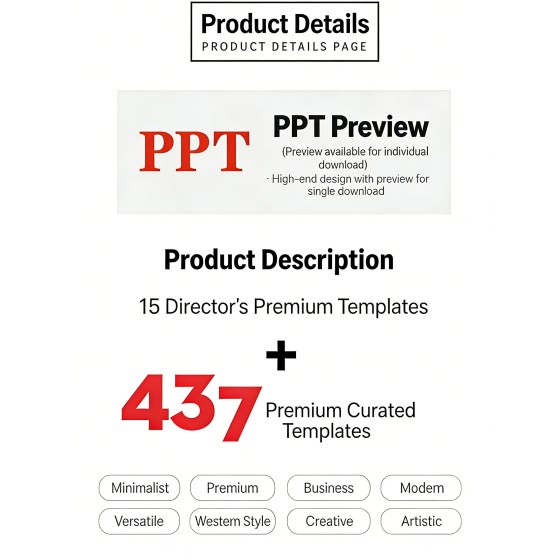 001-452 Premium PPT Templates: Minimalist English Style for Business & Presentations