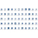 455 Blue and White Porcelain Pattern PNG Transparent Icons