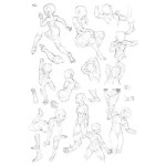 12,000 Human Anatomy Line Art Anime Character Dynamic Sketch Reference Images, Digital Material