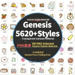 High-definition transparent cartoon icons without watermark