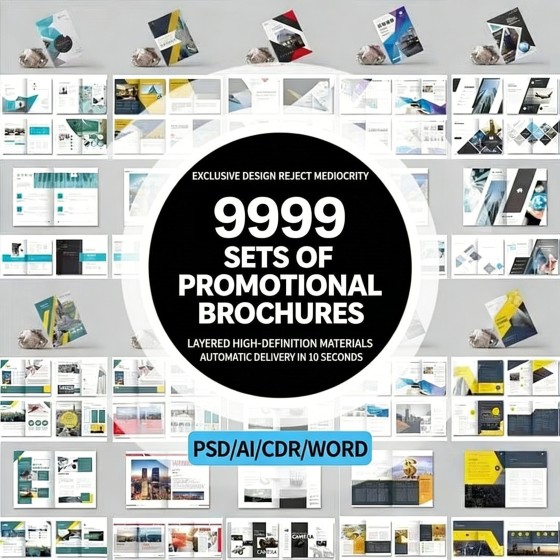 Brochure Template Word Business Introduction Product Hand-painted Catalog CDR Layout PSD Design