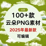 100 Cloud PNG Assets