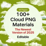100 Cloud PNG Assets