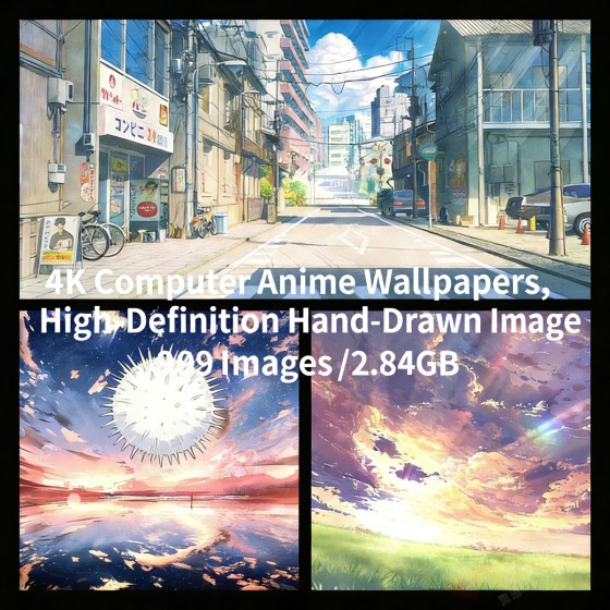4K Computer Wallpapers, Original Anime Images, 8K Ultra HD Desktop, Beautiful Hand-Drawn Landscape Pictures